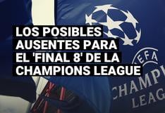 Los posibles ausentes para los encuentros por cuartos de final de la Champions League