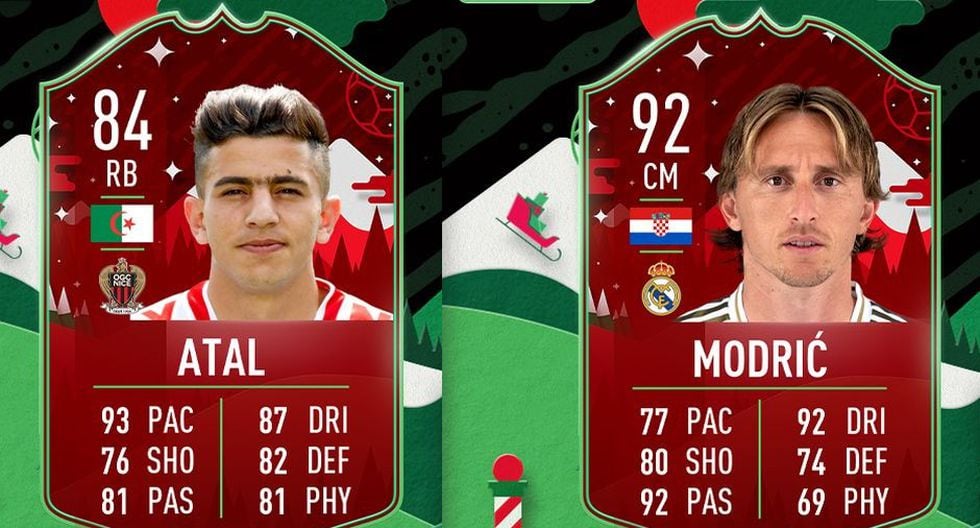 FIFA 20: Youcef Atal y Luca Modric son las nuevas cartas navideñas por