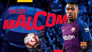 Oficial: Barcelona anunció fichaje de Malcom tras arrebatárselo a la Roma en el último minuto