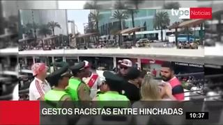 River Plate: Hinchas provocaron a barra de Flamengo con gesto racista en Miraflores