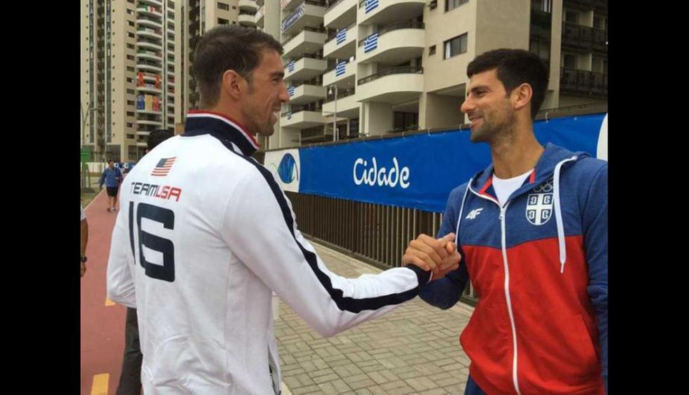 Michael Phelps (nadador estadounidense) y Novak Djokovic (tenista serbio).