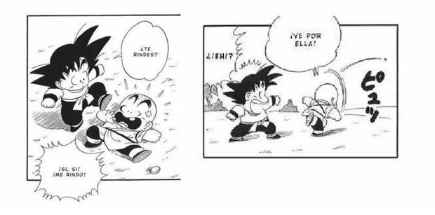 Los dos discípulos tienen un breve enfrentamiento en el que Goku domina a Krillin, pero este vuelve a engañar al pequeño Saiyan (Foto: Akira Toriyama)