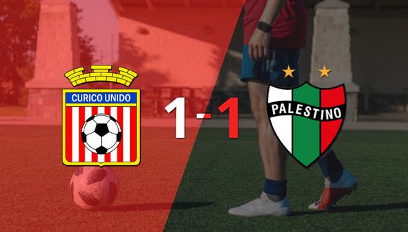Curicó Unido y Palestino se reparten los puntos y empatan 1-1