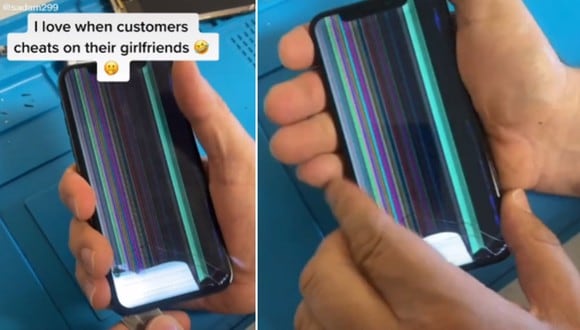 Gran asombro ha generado en Internet lo que encontró un técnico de celulares dentro de un teléfono que iba a reparar. (Foto: @sadam299 / TikTok)