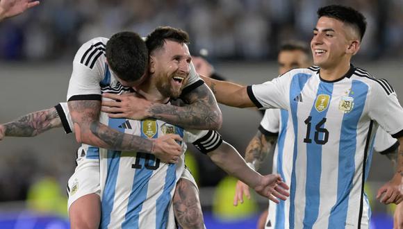 Leo Messi celebra el gol de la victoria de Argentina sobre Panamá en el duelo disputado en Buenos Aires. (Foto: AFP)
