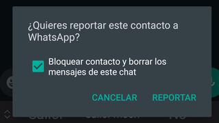 Qué hacer para reportar a un usuario en WhatsApp Web