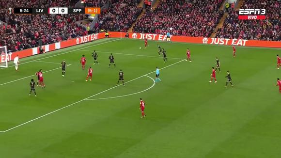 Gol de Darwin Núñez para el 1-0 de Liverpool vs. Praga. (Video: ESPN)