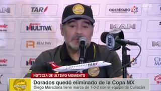 Fiel a su estilo: la advertencia de Maradona tras eliminación de Dorados en Copa MX
