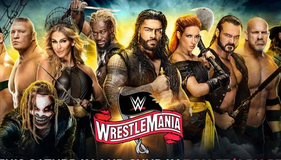 El póster oficial de WrestleMania 36. (Foto: WWE)