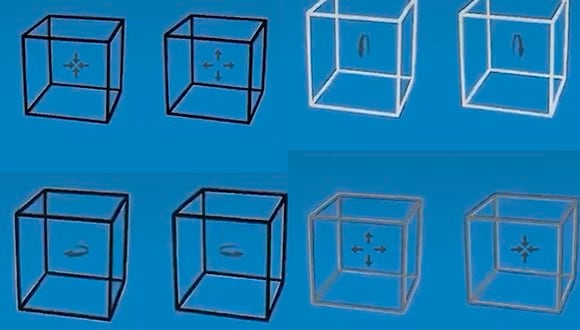 En el video se aprecian varios cubos y debemos descubrir si en este test visual se mueven o no.| Foto: @HecticNick