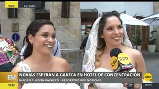 Quieren ser la cábala:novias esperaron a Perú en la concentración [VIDEO]