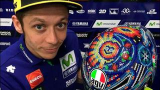 ¡Viva México! Valentino Rossi estrenó nuevo casco de Moto GP con temática de arte huichol