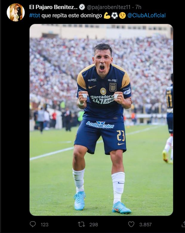 Edgar Benítez y su deseo para el Alianza Lima vs. Universitario (Captura)