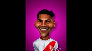 Guerrero: su caricatura con camiseta de Perú que circula en redes sociales