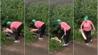 A 'palazo’ limpio: anciana golpeó a pareja que tenía sexo en un arbusto y final causa furor en redes [VIDEO]