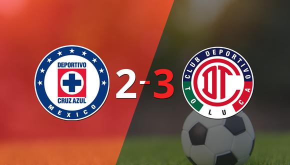 Triunfo de Toluca FC sobre Cruz Azul por 3 a 2