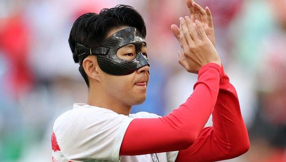 Son Heung-Min jugará el partido Uruguay vs. Corea del Sur con una máscara de protección. (Foto: EFE)