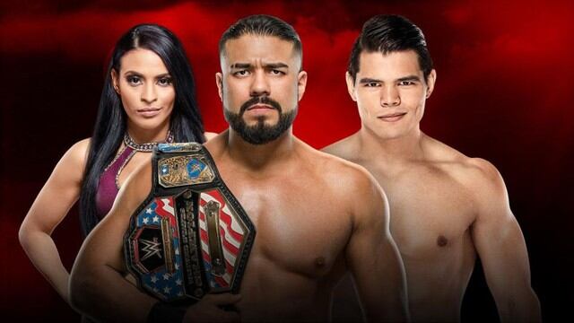 Andrade vs Humberto Carrillo por el título de los Estados Unidos. (WWE)