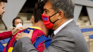 Un buen agüero: el abrazo entre Lionel Messi y Laporta que ilusiona a los hinchas de Barcelona