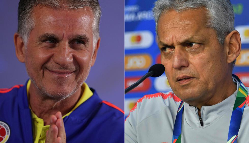 Carlos Queiroz y Reinaldo Rueda, dos grandes entrenadores en busca de las semifinales de la Copa América. (Foto: Reuters/AFP)