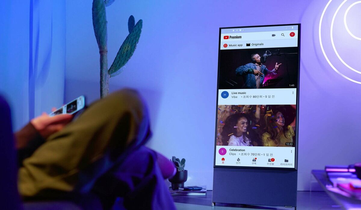 Samsung lanza una tv vertical para consumidores millenials y de la Generación Z. (Foto: Samsung)