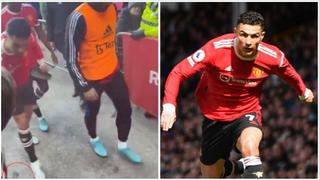 La furia de Cristiano Ronaldo: lanzó el celular de un fanático al suelo tras perder ante Everton