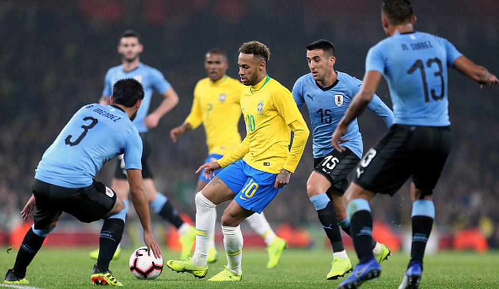 Uruguay cayó 1-0 ante Brasil por un nuevo amistoso internacional 2018. (Getty Images)