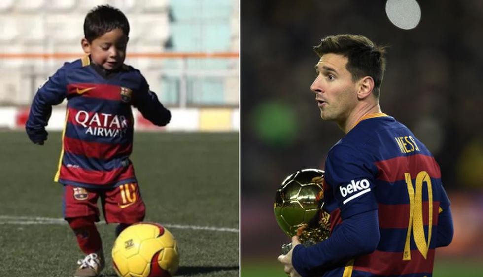 Lionel Messi podría conocer a Murtaza Ahmadi, el niño de la camiseta de plástico. (Agencias)