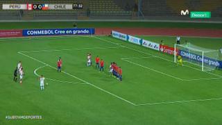 Perú vs Chile: Oscar Pinto estuvo a punto de marcar golazo de tiro libre en el Sudamericano Sub 17