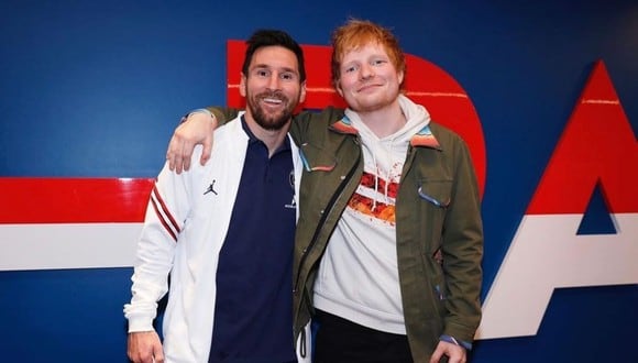Lionel Messi se encontró con Ed Sheeran tras la victoria del PSG. (Foto: Instagram @leomessi)