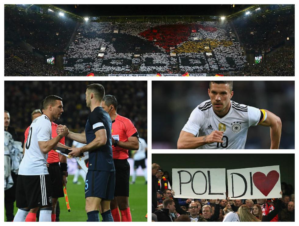 Las mejores postales de la despedida de Podolski de la Selección de Alemania. (Getty Images / AFP / Reuters)