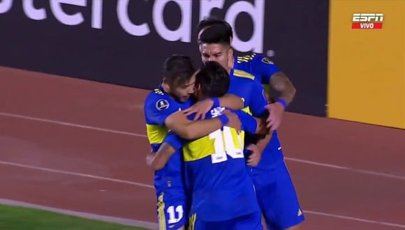 Salvio marca el 1-0 de Boca vs Always Ready por Copa Libertadores. (Fuente: ESPN)