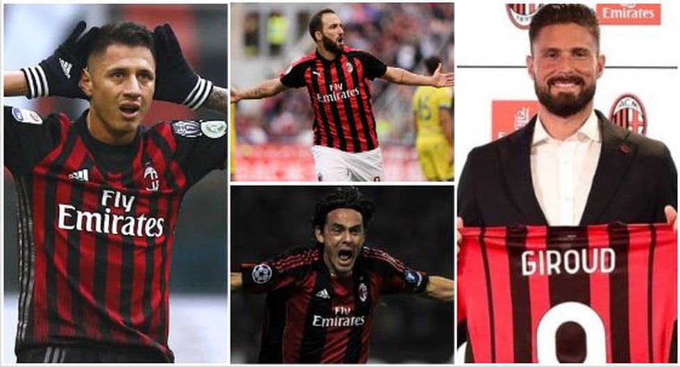 Los últimos 20 jugadores con la '9' en AC Milan. (Foto: AFP / AC Milan)