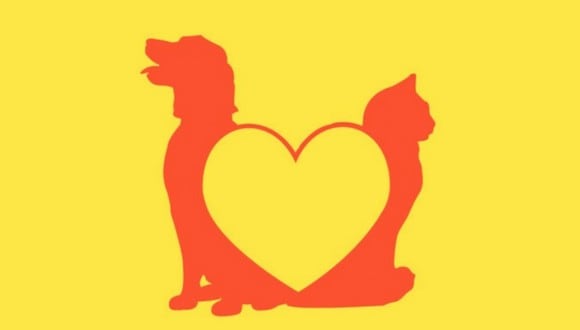 En esta imagen hay tres opciones: el perro, el gato y el corazón. ¿Qué viste primero? (Foto: MDZ Online)