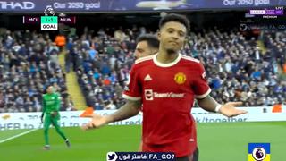 Guardiola confirma sus miedos: golazo de Sancho para el 1-1 del Man. United vs. Man. City [VIDEO]