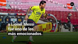 La reacción de Lionel Messi después de tres meses sin pisar el Camp Nou