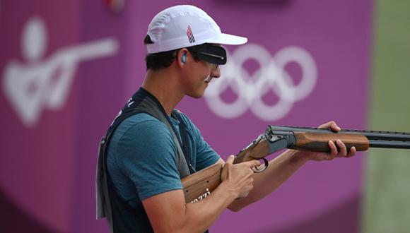 Alessandro compitió en la disciplina fosa olímpica de tiro en Tokio 2020. (Foto: AFP)