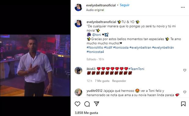 Pese a que muchos aseguran que Toni Costa no puede olvidar a Adamari López, él demuestra que está muy enamorado de su nueva novia (Foto: Evelyn Beltrán / Instagram)