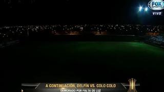¡Apagón en Manta! Colo Colo vs. Delfín se retrasó por corte de luz [VIDEO]