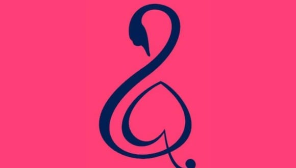 En esta imagen, cuyo fondo es de color rosado, se aprecia un cisne y una nota musical. (Foto: MDZ Online)