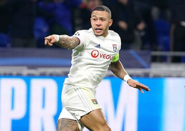 Memphis Depay del Olympique de Lyon con un valor de mercado de 55 millones de euros. (Getty)