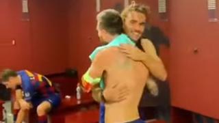 ¿Mal rollo, dónde? Griezmann sorprendió a Lionel Messi con cariñoso gesto en el vestuario [VIDEO]