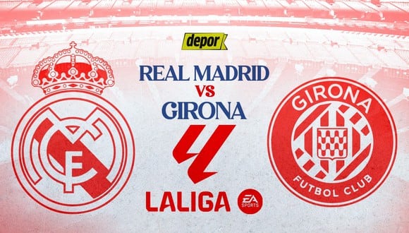 Real Madrid y Girona protagonizan el mejor partido de la fecha 24 de LaLiga de España. (Foto: Diseño Depor)