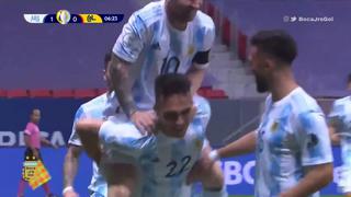 Tras pase de Messi: Lautaro Martínez pone el 1-0 en el Argentina vs. Colombia [VIDEO]