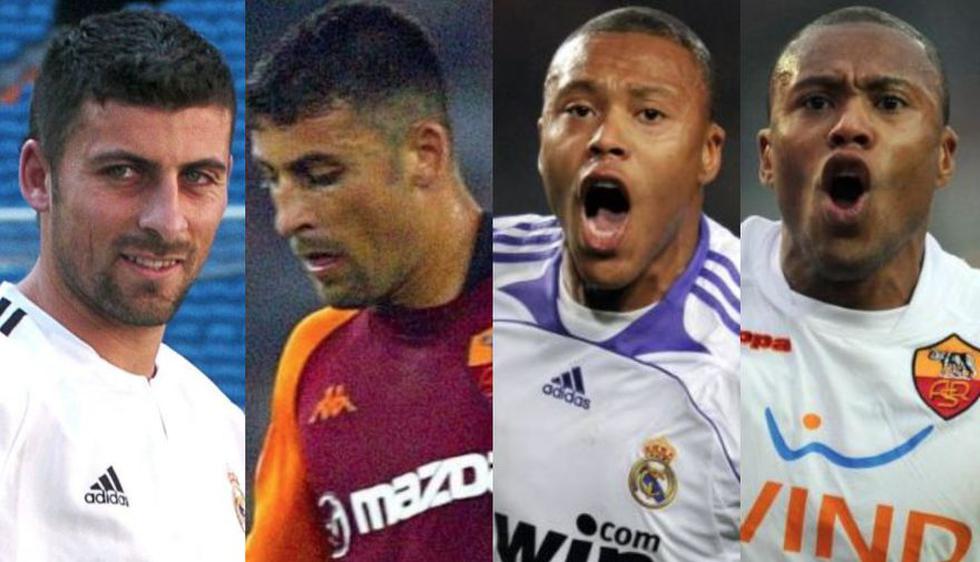 Los jugadores que pasaron por Real Madrid y la Roma. (Fotos: Difusión)