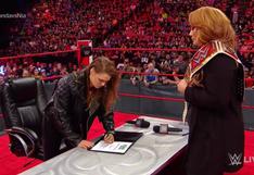 ¡Es oficial! Ronda Rousey y Nia Jax firmaron contrato en RAW para su lucha en Money in the Bank [VIDEO]