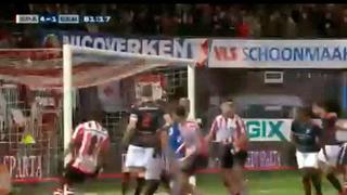 Esta vez no fue para celebrar: Miguel Araujo marcó autogol en derrota del FC Emmen  ante Sparta Rotterdam [VIDEO]
