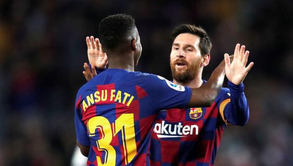 Ansu Fati heredó el dorsal '10' que dejó Messi tra su salida del Barcelona. (Foto: AFP)