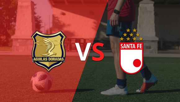 Termina el primer tiempo con una victoria para Santa Fe vs Águilas Doradas Rionegro por 2-1