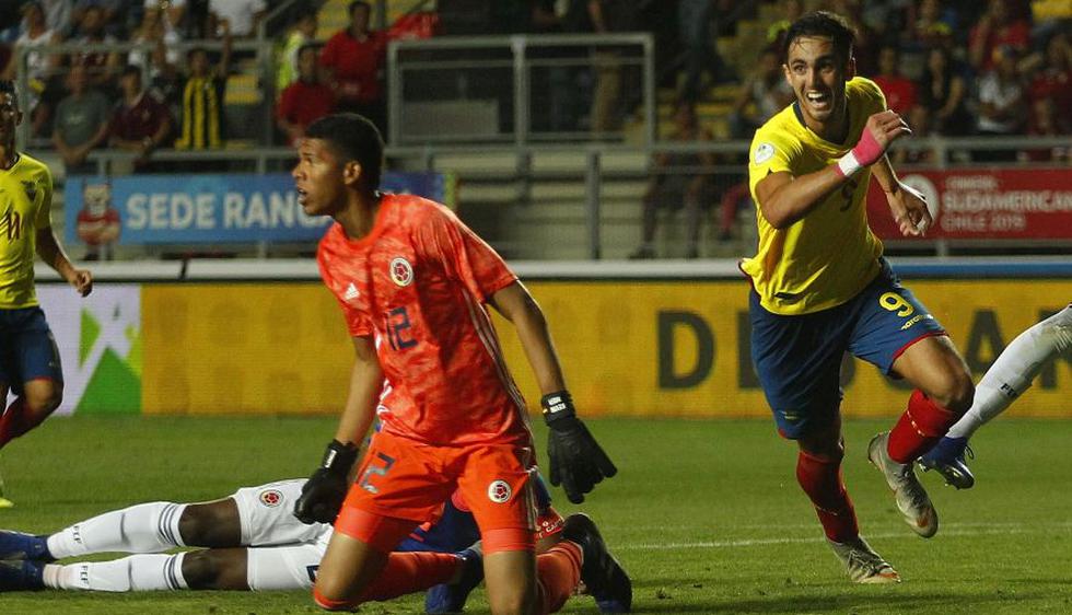 Colombia vs Ecuador por la fecha 3 del Hexagonal Final del Sudamericano Sub 20 2019. (Photosport Chile)